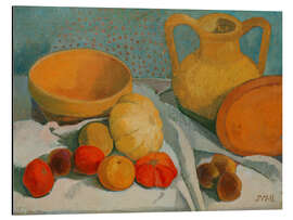 Aluminium print Still Life with Yellow Bowl and Clay Jug, 1906 - Paula Modersohn-Becker