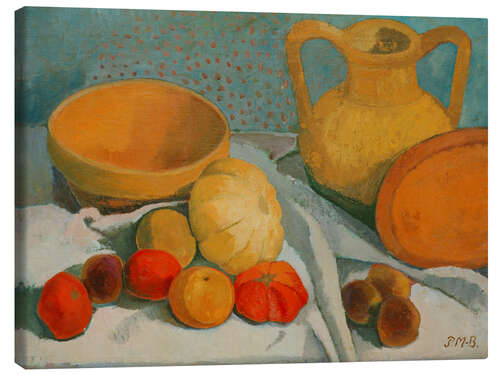 Canvastavla Still Life with Yellow Bowl and Clay Jug, 1906