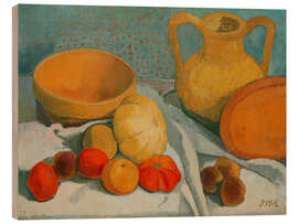 Wood print Still Life with Yellow Bowl and Clay Jug, 1906 - Paula Modersohn-Becker