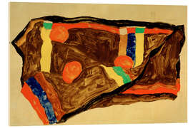 Acrylglasbild Mein Wandelweg führt über Abgründe - Egon Schiele