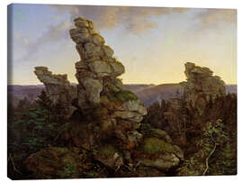 Canvas print The Greifensteine in the Saxon Ore Mountains, 1840 - Ernst Ferdinand Oehme