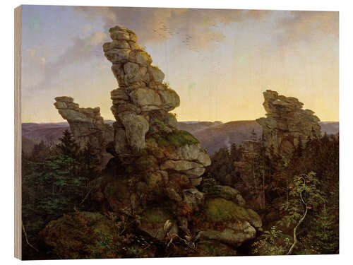 Holzbild Die Greifensteine im Sächsischen Erzgebirge, 1840