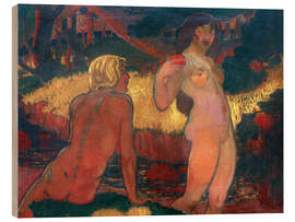 Wood print Adam and Eve - Eric Forbes-Robertson