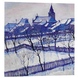 Tableau en verre acrylique Remich in the Snow, 1929