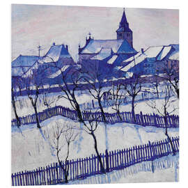 Hartschaumbild Remich im Schnee, 1929