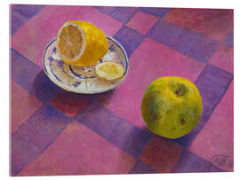 Tableau en verre acrylique Apple and Lemon, 1930 - Kosjma Ssergej Petroff-Wodkin