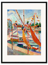 Framed art print July 14th in St. Tropez, 1905 - Henri Manguin