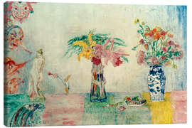 Canvastavla The Language of Flowers, 1938 - James Ensor