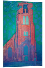 Aluminium print Zeeland church tower (Church tower of Domburg), 1911 - Piet Mondrian