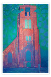 Veggbilde Zeeland church tower (Church tower of Domburg), 1911 - Piet Mondrian