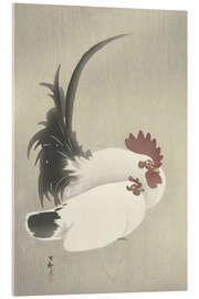Acrylic print Rooster and hen - Ohara Koson