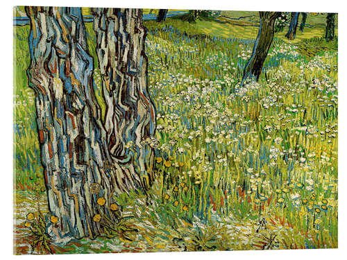 Akrylbillede Tree trunks in the grass, 1890