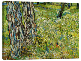 Canvas print Tree trunks in the grass, 1890 - Vincent van Gogh