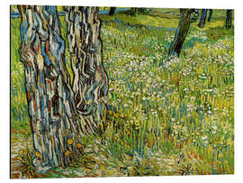 Magnettafel Baumstämme im Gras, 1890