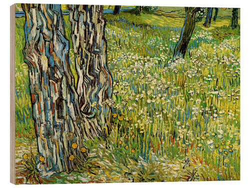 Wood print Tree trunks in the grass, 1890