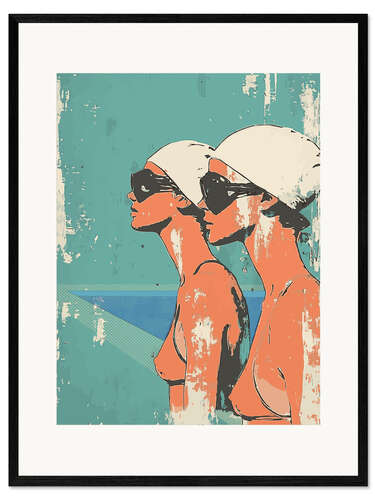 Kunsttryk i ramme Swimming memories
