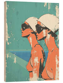 Wood print Swimming memories