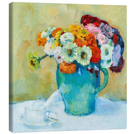 Lienzo Still Life with Flowers and Coffee Cup - Sasha Fuis