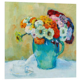 Cuadro de PVC Still Life with Flowers and Coffee Cup - Sasha Fuis