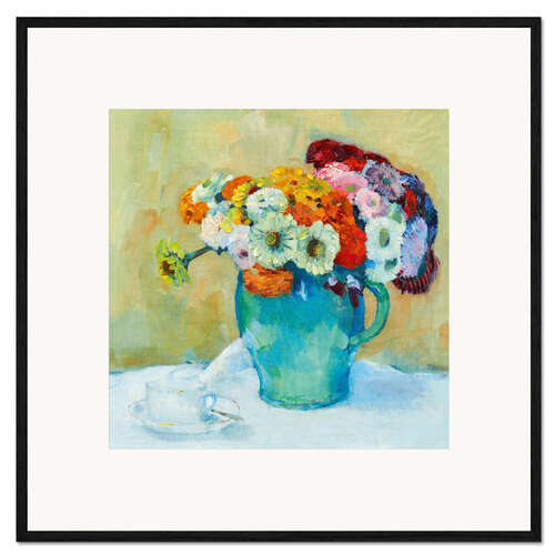 Stampa artistica con cornice Still Life with Flowers and Coffee Cup - Sasha Fuis