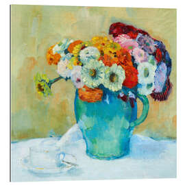 Stampa su plexi-alluminio Still Life with Flowers and Coffee Cup - Sasha Fuis