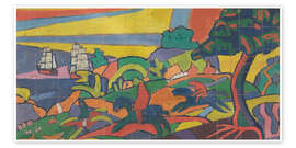 Wandbild Entwurf für ein Wandgemälde zur Hirschjagd, 1912 - Spencer Frederick Gore