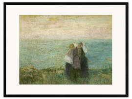 Gerahmter Kunstdruck Frauen am Meer