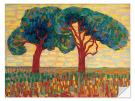 Wandsticker Zwei Bäume, 1910 - Jacoba van Heemskerck