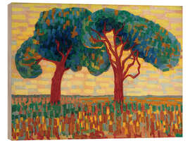 Wood print Two Trees, 1910 - Jacoba van Heemskerck
