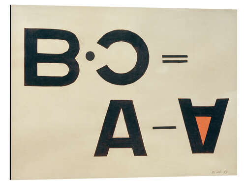Tableau en aluminium Untitled (Typo Collage), 1922