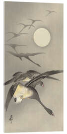 Acrylic print Geese at full moon - Ohara Koson