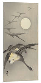 Aluminium print Geese at full moon - Ohara Koson