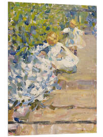 Hartschaumbild Blumen Pflücken, 1912