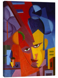 Leinwandbild Futuristisches Selbstbildnis - Fillia, 1926