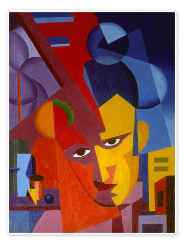 Poster Futuristic Self-Portrait - Fillia, 1926
