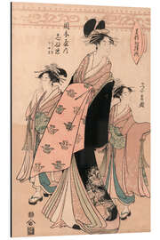 Tableau en aluminium The courtesan Shinateru of the Okamoto-ya - Chokosai Eisho