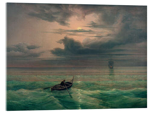 Obraz na szkle akrylowym Moonlit Night on the Gulf of Salerno, 1827