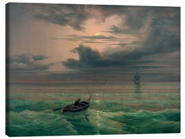 Canvas print Moonlit Night on the Gulf of Salerno, 1827 - Ernst Ferdinand Oehme