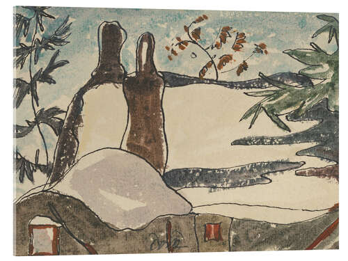 Quadro em acrílico Snowy Rooftops and Trees
