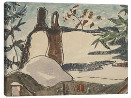 Leinwandbild Schneebedeckte Dächer und Bäume - Arthur Garfield Dove