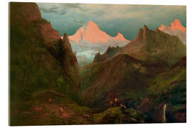 Acrylic print The Glow of the Glaciers in Switzerland, 1848 - Ernst Ferdinand Oehme