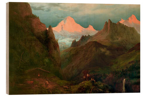 Holzbild Das Glühen der Gletscher in der Schweiz, 1848