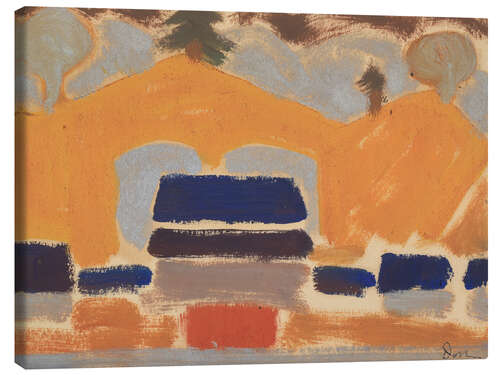 Leinwandbild Landschaft mit Häusern, 1930