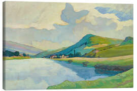Stampa su tela The Moselle near Schengen, 1924 - Nico Klopp