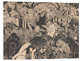 Acrylglas print Orpheus plays his harp for the animals - Henri van der Stok