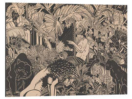 Alubild Orpheus spielt den Tieren auf der Harfe - Henri van der Stok