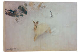 Tableau en bois Juokseva jänis (Running Hare), 1892 - Bruno Andreas Liljefors