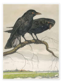 Wall print Two Crows - Frans Everbag