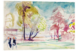 Acrylic print Stockholm, Landscape and figures, sketch, 1910 - Magnus Enckell
