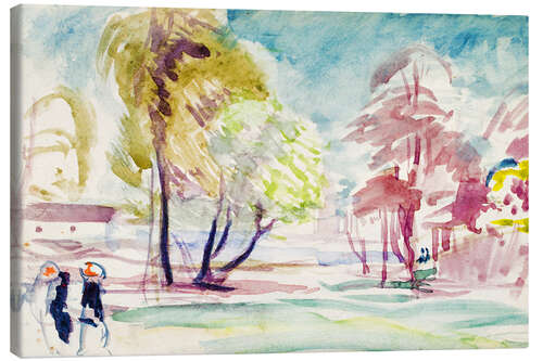 Canvas-taulu Stockholm, Landscape and figures, sketch, 1910